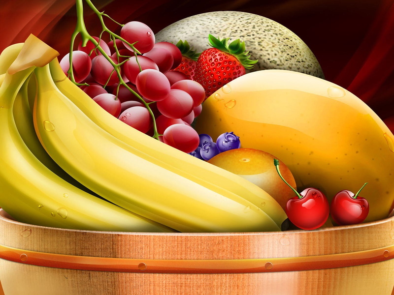 bananas, 720P, food, fruit