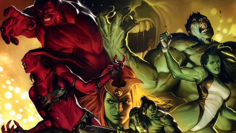 the, cartoon/comic, 1080P, she, hd, red, hulk