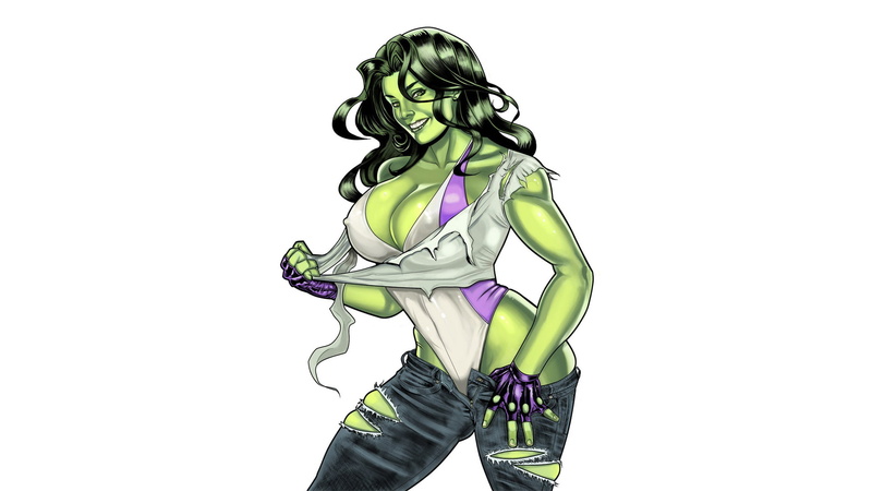 1080P, hulk, white, hd, cartoon/comic, she