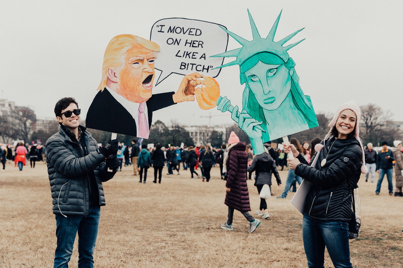 holding, day, men, emotion, statue, adult, equality, crowd, art and craft, women, poster, man, leisure activity, unite, protest, group of people, standing