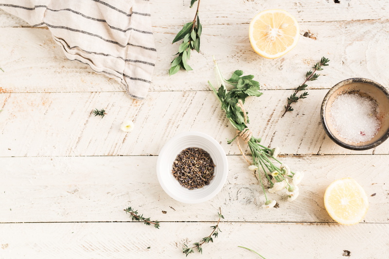 no people, beside, flower, freshness, green, refreshment, preparation, napkin, plant, plant part, herb, healthy eating, drink, white, wood - material, sprig