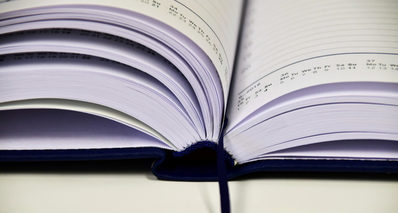 office, blue, leave, book calendar, enter, the media, publication, booklet, page, selective focus, studying, learning, business, open book, document, learn