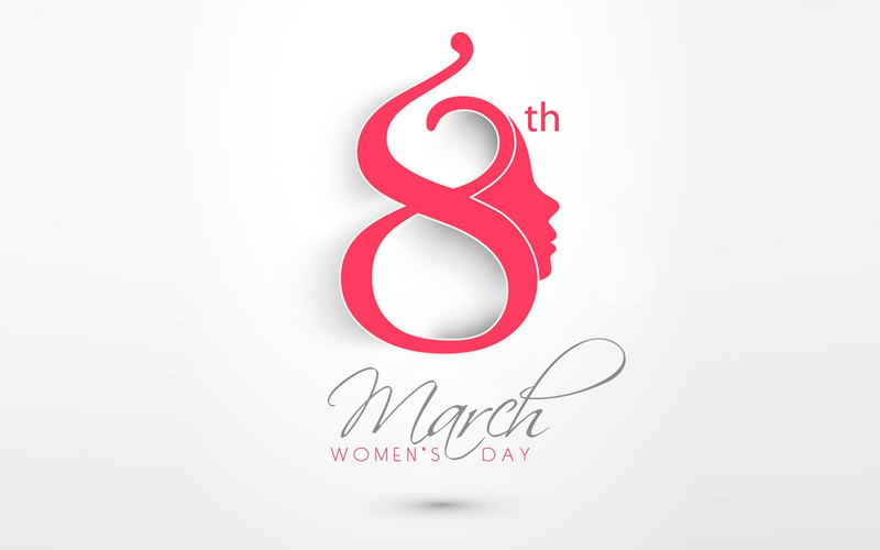March 8, date, Womens Day, calendar, minimalism, 1080P, holiday