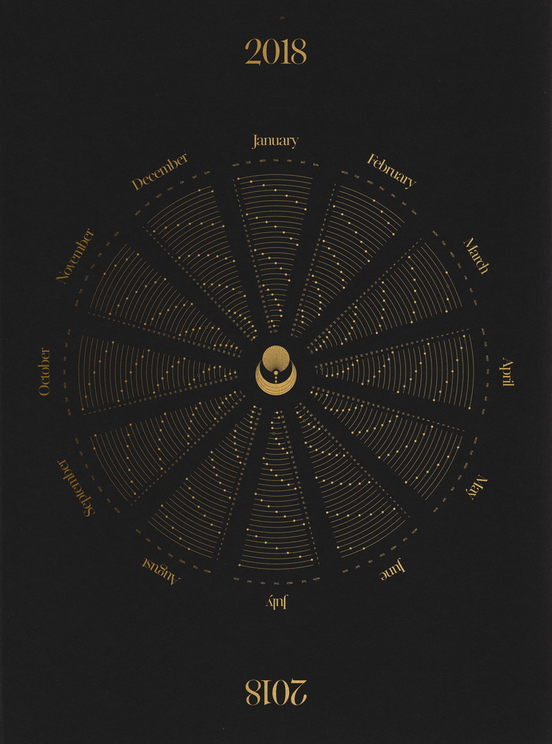 numbers, calendar, circle, symmetry, 2018 (Year), portrait display, 2K, spiral, black background, month, Moon