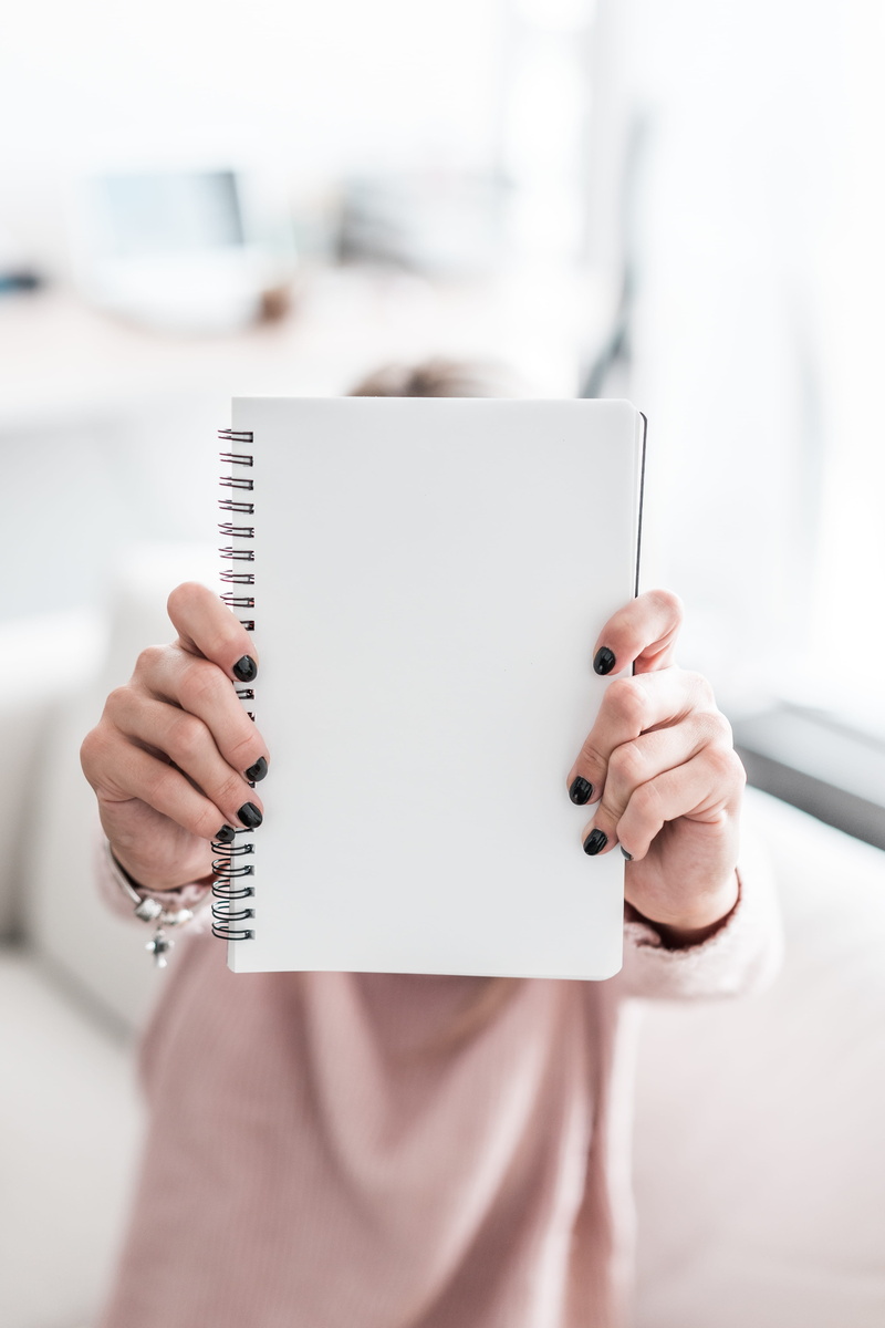 human arm, white, blank, business, nails, notebook, technology, human body part, 4K, holding, front view, communication, businesswoman, adult, work, wireless technology