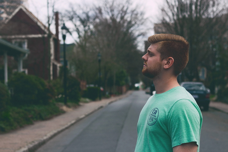 standing, outdoors, young Men, street, day, male Beauty, clothing, shirt, one Person, looking on, adult, leisure activity, looking, side, waist up, men