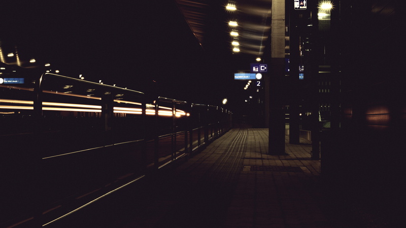long, lighting equipment, long time expire, building exterior, street, rail transportation, illuminated, sidewalk, connection, city, neukirchen bei lambach
