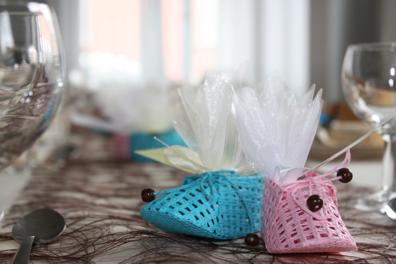 infant, table, silverware, unpaired, thread, feet, Slippers, pregnancy, indoors, pink color, Baptism, shoes, day, focus on foreground, flower, maternity