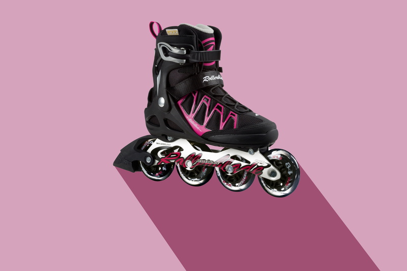pink color, inline skate, bless you, black color, 4K, fashion, roll, pink, roller-blading, violet, training, lady, female, people, colored background