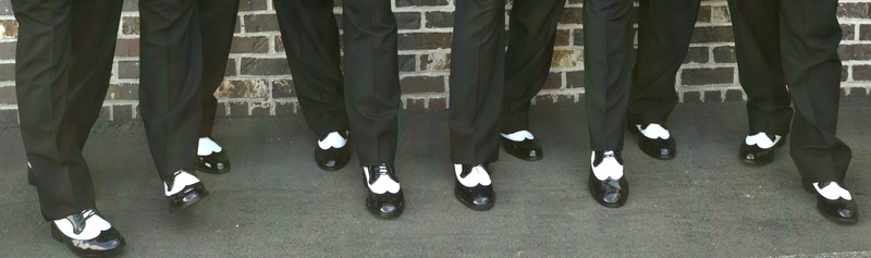 standing, wedding, medium group of people, day, uniform, wingtips, black and white, in a row, side by side, people, group, men, real people, 4K, shoes