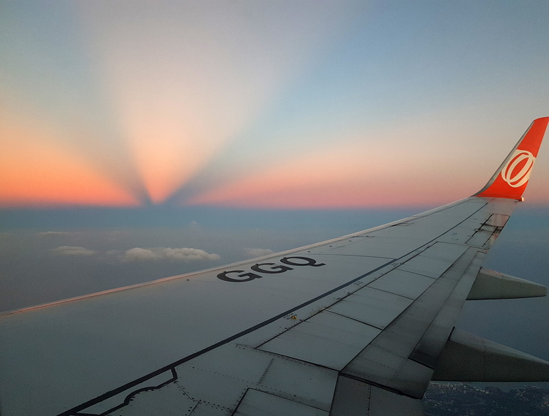 rays, sign, commercial airplane, aircraft wing, jet, beauty in nature, cloud - sky, sun, red clouds, nature, wingtip, 4K, no people, plane, sky, mode of transportation
