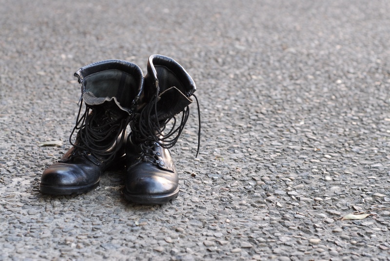 personal accessory, surface, leather, fashion, selective focus, focus on foreground, compatibility, black color, city, close-up, footpath, men, two objects