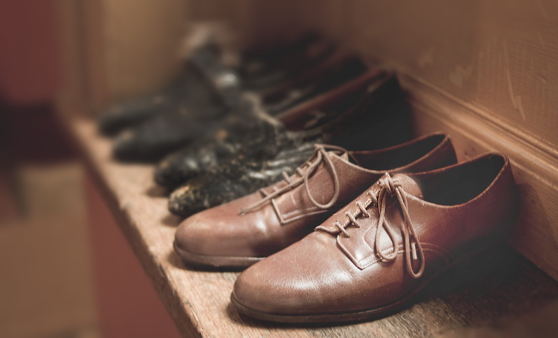 leather shoes, shoes, pair, wood - material, shoe, depth of field, no people, absence, handmade, classic, personal accessory, indoors, lace - fastener