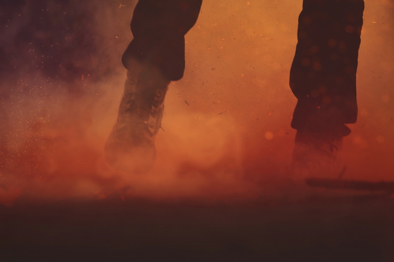 only men, black, smoke, water, feet, boots, shoes, 5K, man, smoke - physical structure, motion, adult, indoors, nature, human limb, real people, men, person