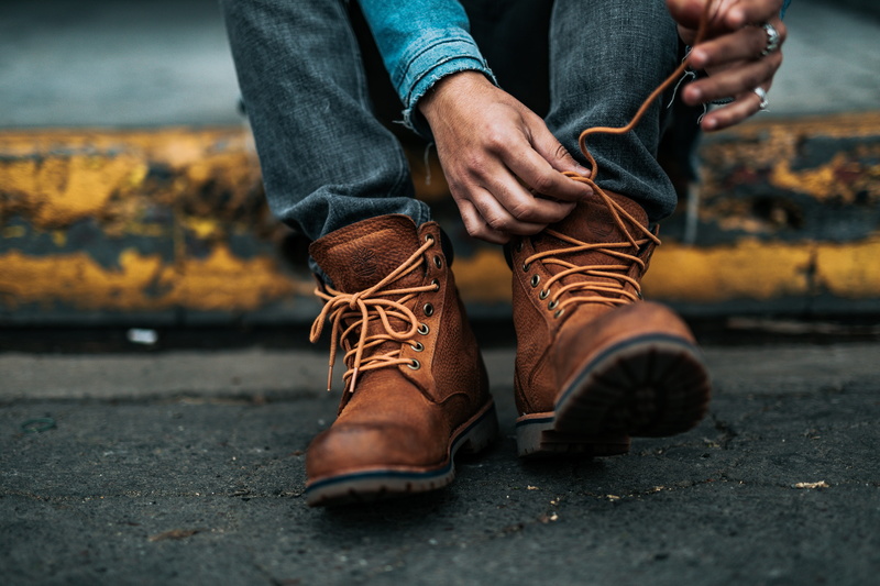 s, leather, laces, jeans, tying, 5K, shoe, human body part, people, limb, human foot, shoelace, wearing, sitting, industrial, outdoors, low section, human limb