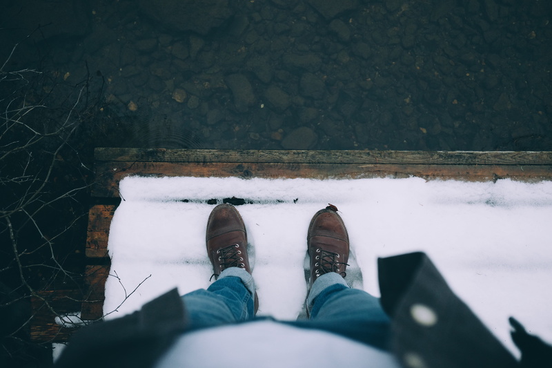 casual Clothing, water, cold temperature, men, lace, adult, snow, one Person, human Foot, people, young Adult, 4K, feet, males, winter, personal perspective