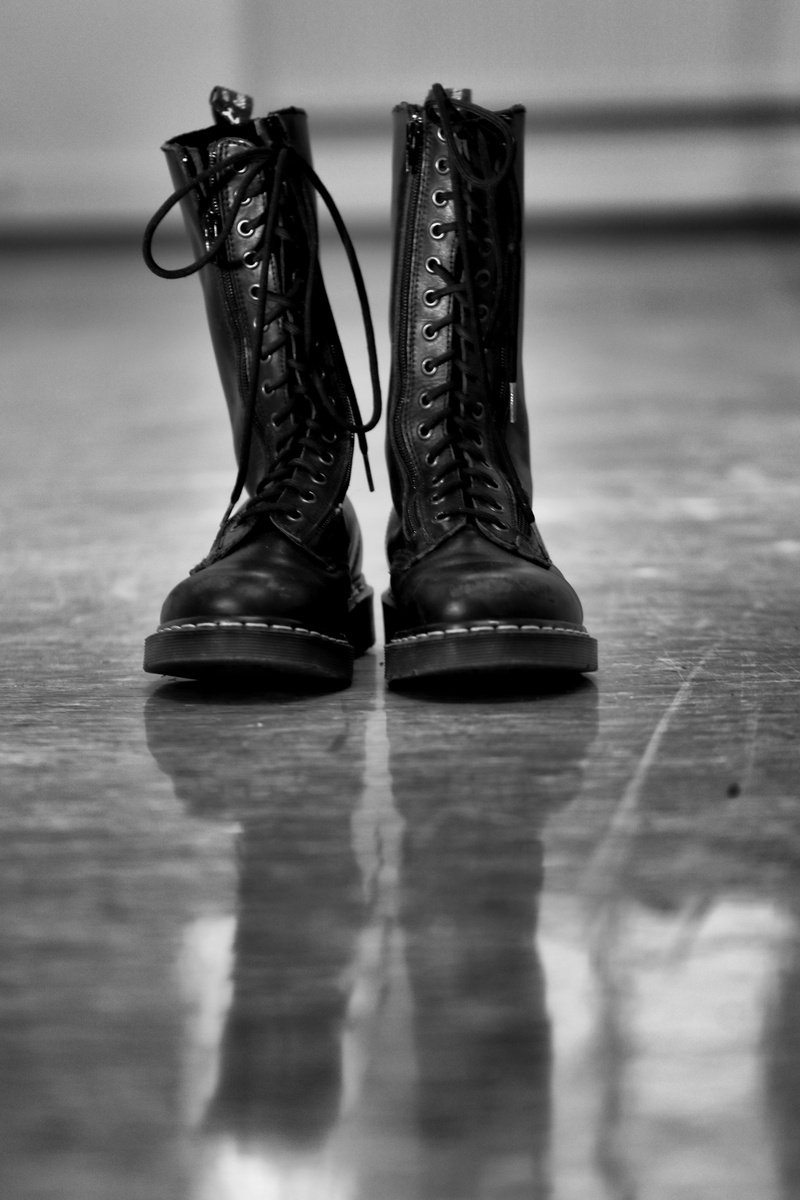 boot, compatibility, chess piece, representation, fashion, leather, shoe, brown, flooring, reflection, martens, Dr, table, pair, Foot, low section, still life