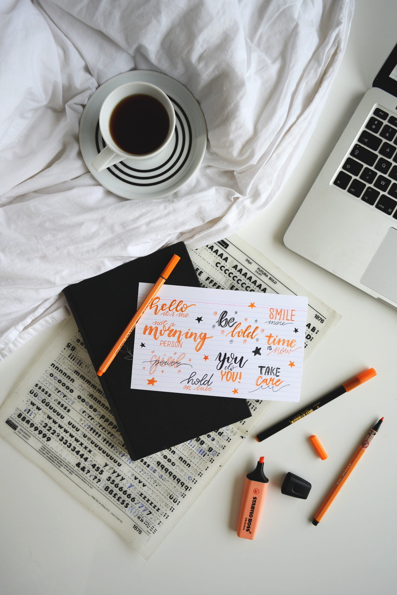 pen, drink, creativity, paper, coffee, technology, planner, 2K, working, writing, computer, art, pencil, tech, data, flat lay, planning, stationery, hand lettering