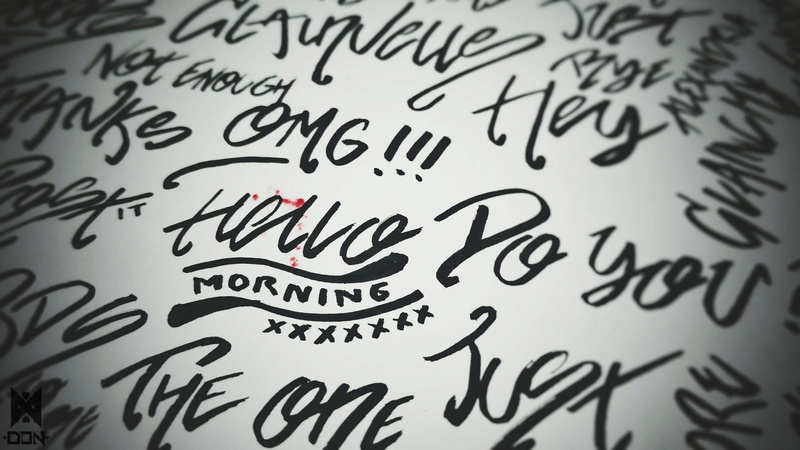 no people, non-western script, message, communication, selective focus, indoors, 4K, close-up, text, typography lettering handletteing font type, education