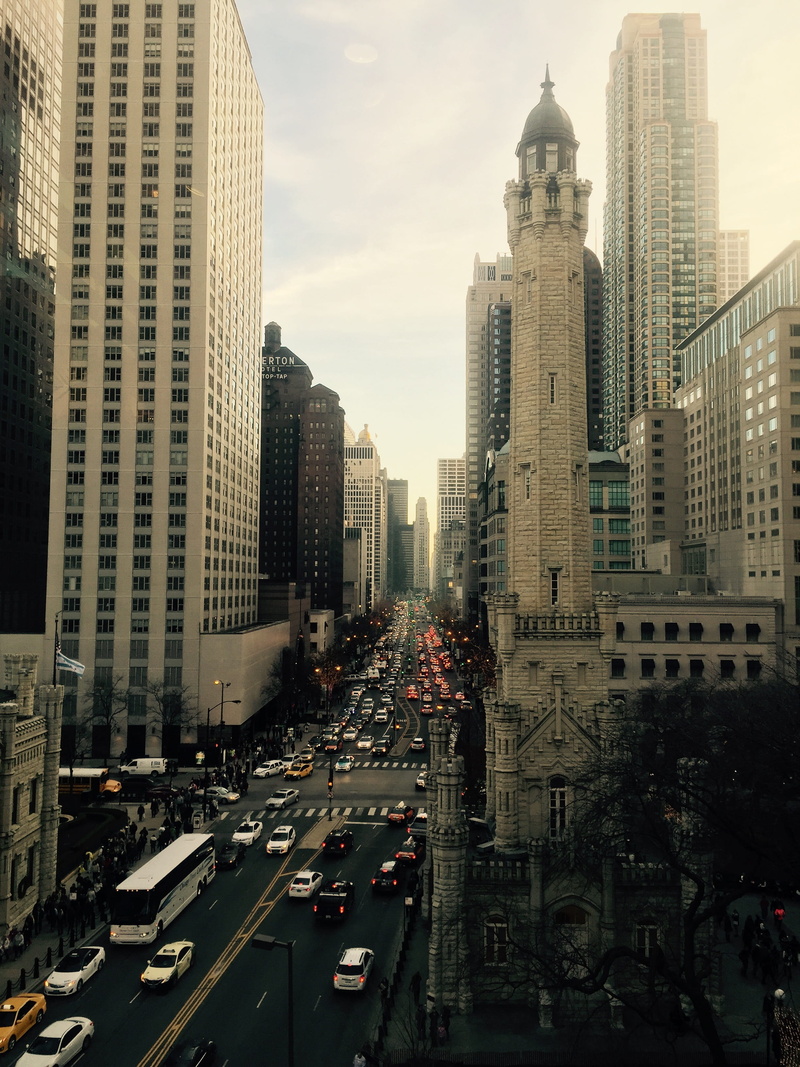 transportation, cars, land vehicle, city street, outdoors, multiple lane highway, city, building, cityscape, mobilechallenge, downtown, tall - high, mode of transportation