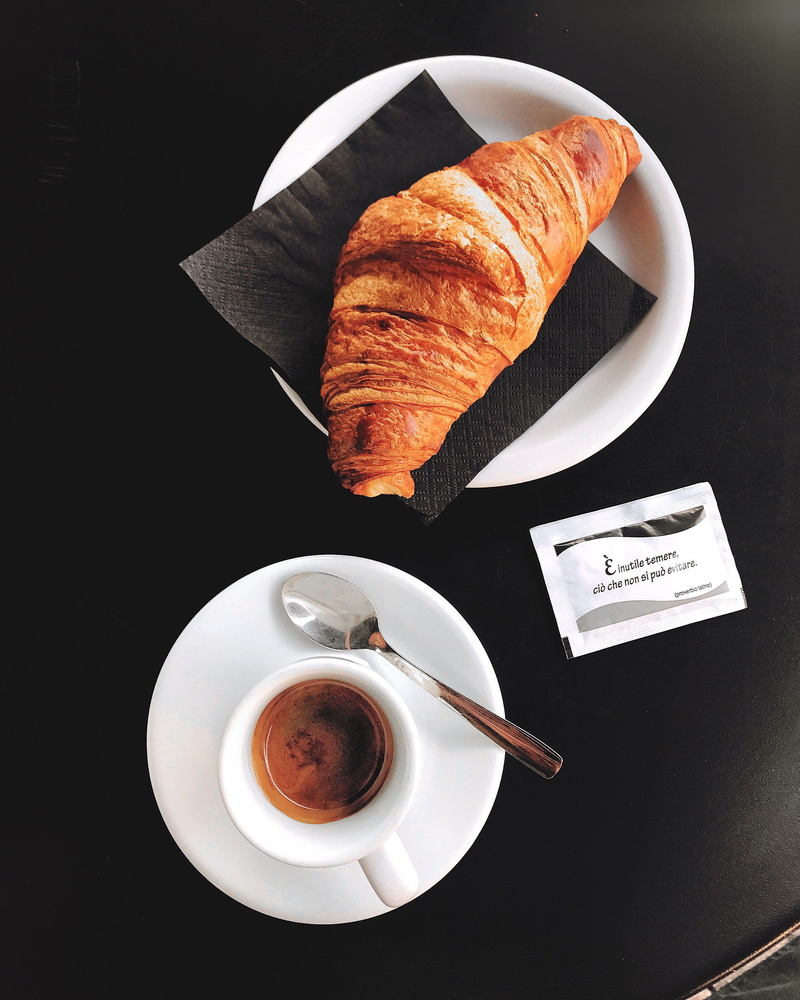 cappuccino, black background, coffee - drink, bread, french food, espresso, 2K, foodporn, drink, indoors, cup of coffee, no people, caffeine, eating, ready-to-eat