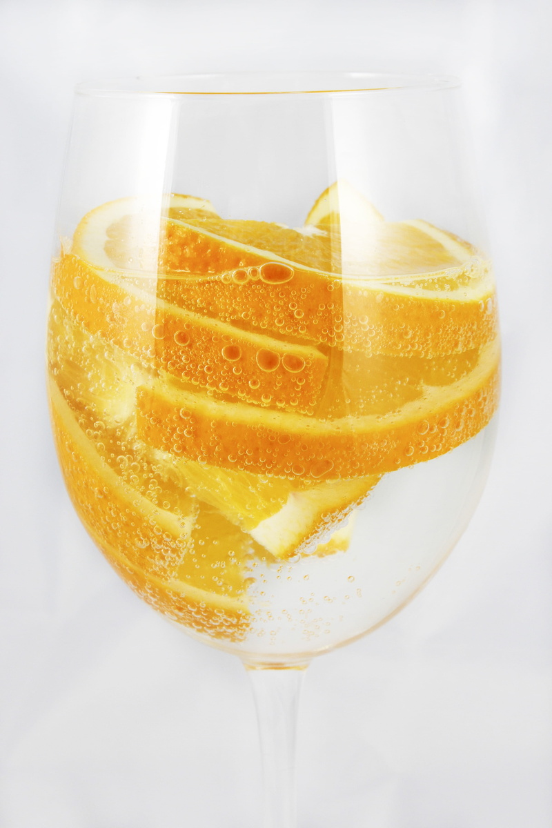 citrus Fruit, lemon, glass, studio shot, health, yellow, clear, household equipment, drink, photo, tropical flavor, orange color, white background, inside