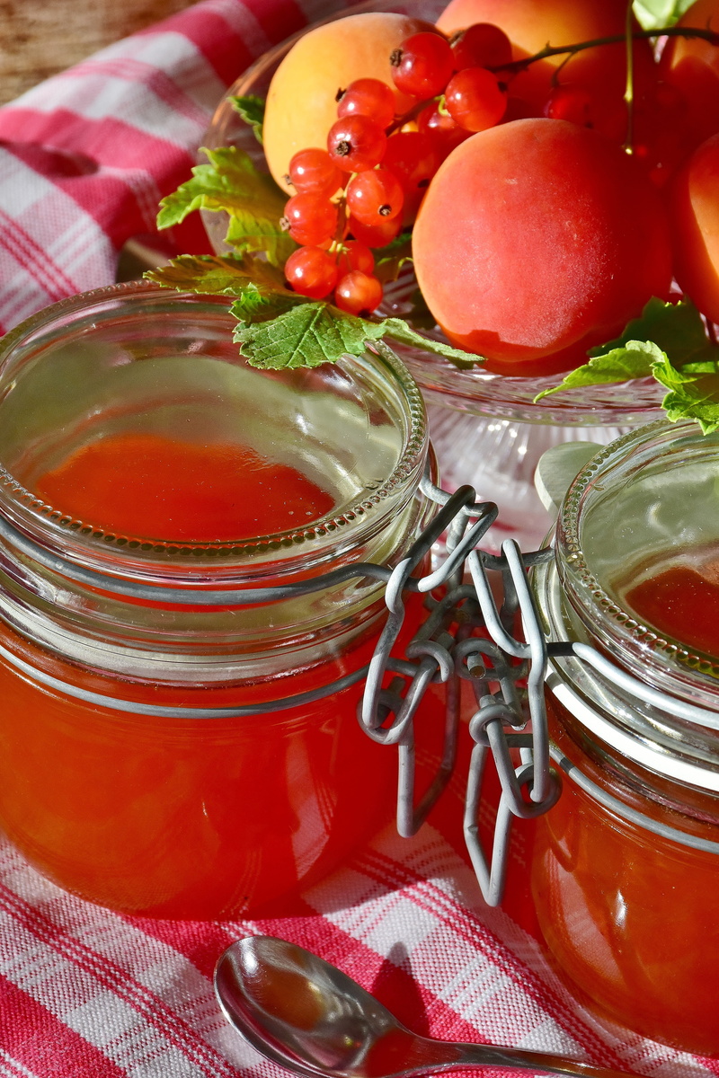 eat, canning, make a, jam jars, leaf, spread, glass, still life, natural foods, breakfast, vegetarian Food, nibble, vegetable, sweet, kitchen, 5K, Jam