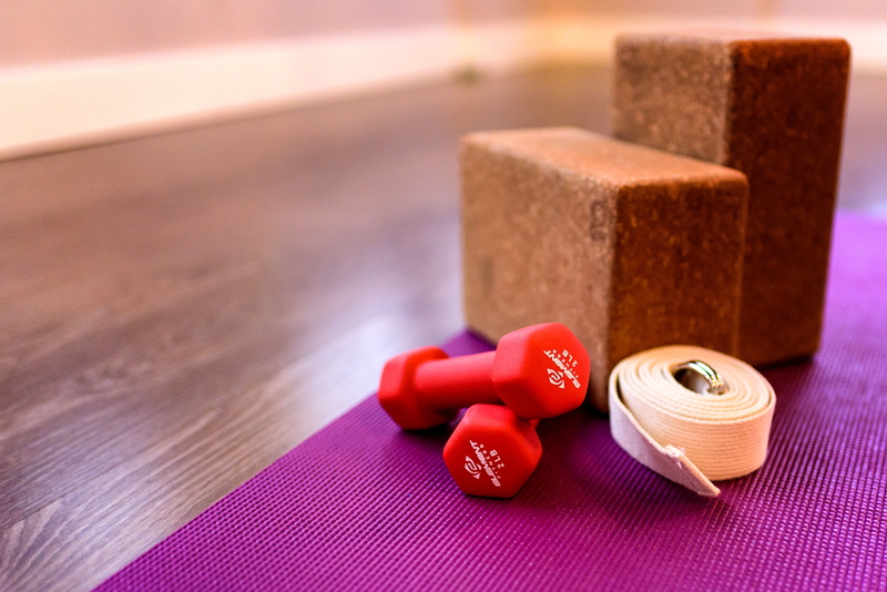 4K, indoors, pink color, purple, training, exercise, blue, focus on foreground, red, variation, yoga mat, multi colored, still life, fitness, workout
