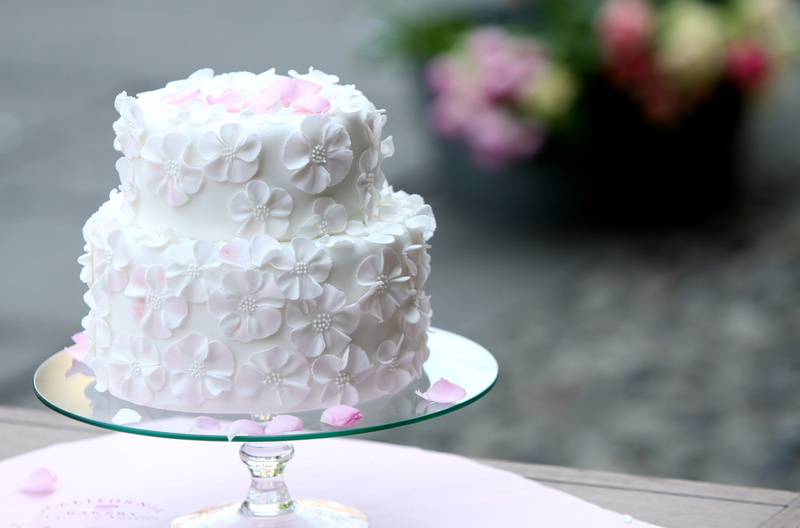 decoration, flowers, white, wedding, cake, 2K