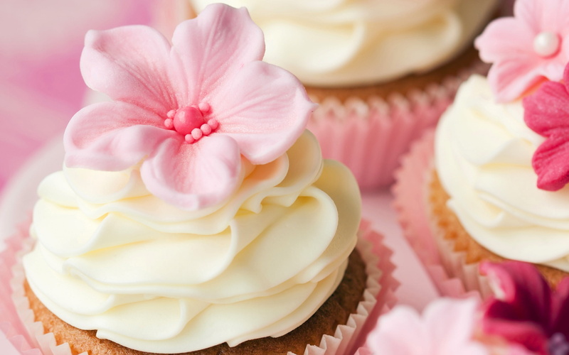 Pastry, Cake, Flowers, Decorations, 2K, Dessert, cakes, Sweet, Cream