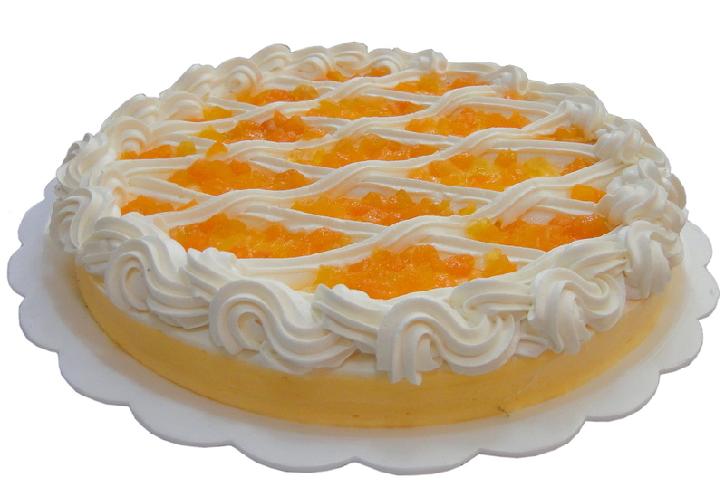 food, Cream, Torte, icing, sweet food, 2K, yellow, covered, food and drink, sweet, baked, indulgence, freshness, orange, white, still life, snack, Dessert