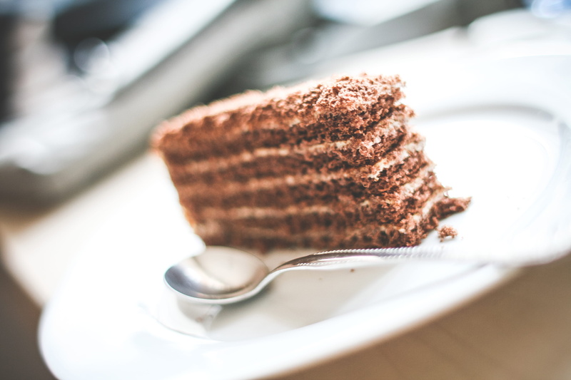spoon, crockery, food, temptation, eating utensil, no People, baked, chocolate, Honey, Cake, yummy, 4K, sweet Food, close-up, kitchen utensil, fork, Classic