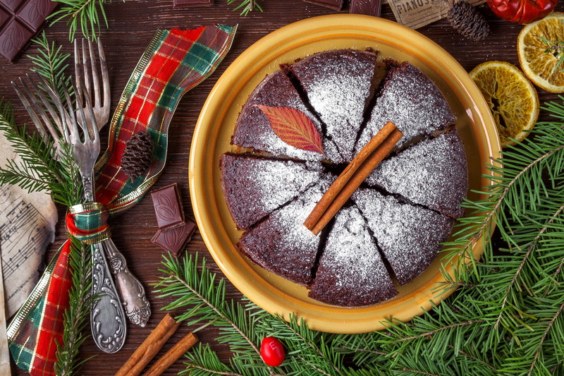 table, christmas, day, treats, temptation, 2K, tradition, dessert, indoors, food and drink, sponge cake, sweet, sweet food, baked, still life, round, kitchen