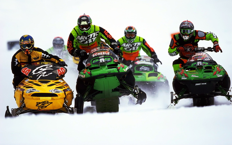 Racing, Snow, Sports, Snowmobile, Thick, 1080P