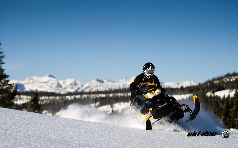 ski-wear, renegade, snow, powder snow, adrenaline, sky, clear sky, nature, mountain, winter, cold temperature, adventure, copy space, brp, black, winter sport