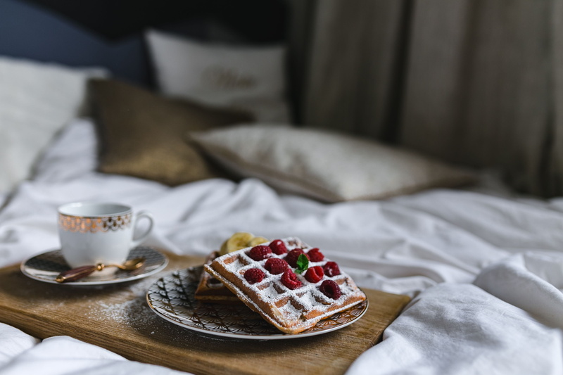 interior, plate, waffles, no People, breakfast, food, tea cup, mug, cup of coffee, coffee, furniture, raspberries, tray, coffee cup, food and drink, hot drink