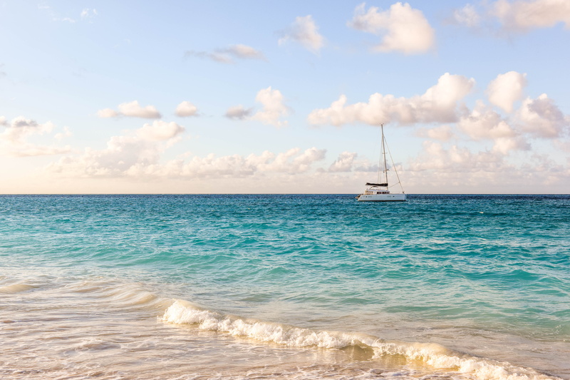 tranquility, outdoors, sailboat, 5K, sea, sand, day, scenics - nature, boat, turks and caicos islands, nature, water, land, horizon, surf, nautical vessel