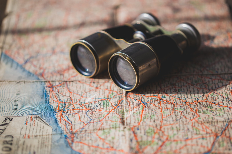4K, journey, photo, Trip, close-up, still life, Travel, antique, discovery, road trip, searching, binoculars, map, selective focus, no people, exploration