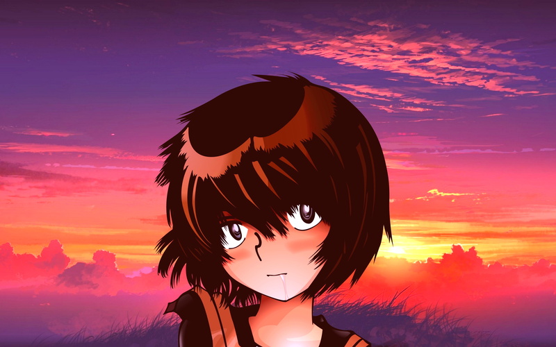 Mikoto Urabe, Sunset, Anime, Mysterious Girlfriend X, 4K