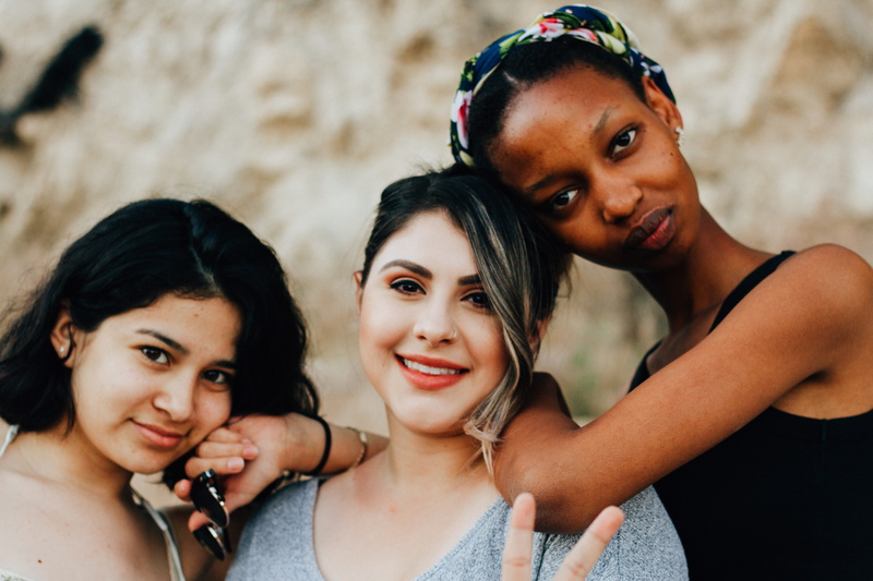 smiling, females, fun, young Adult, bonding, happiness, people, posting, headshot, adult, leisure activity, looking At Camera, color Image, day, adults only