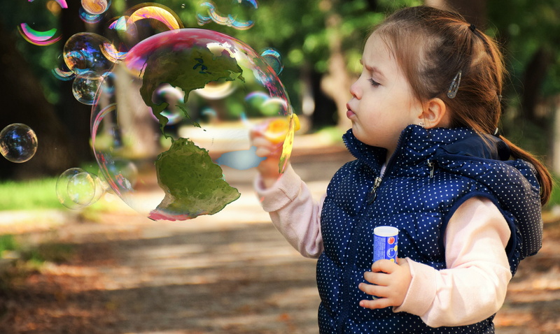 america, daytijme, transparency, cute, nature, girl, bubble, holding, dot, childhood, playful, babies And Children, bubble Wand, playing, illusion, lifestyle