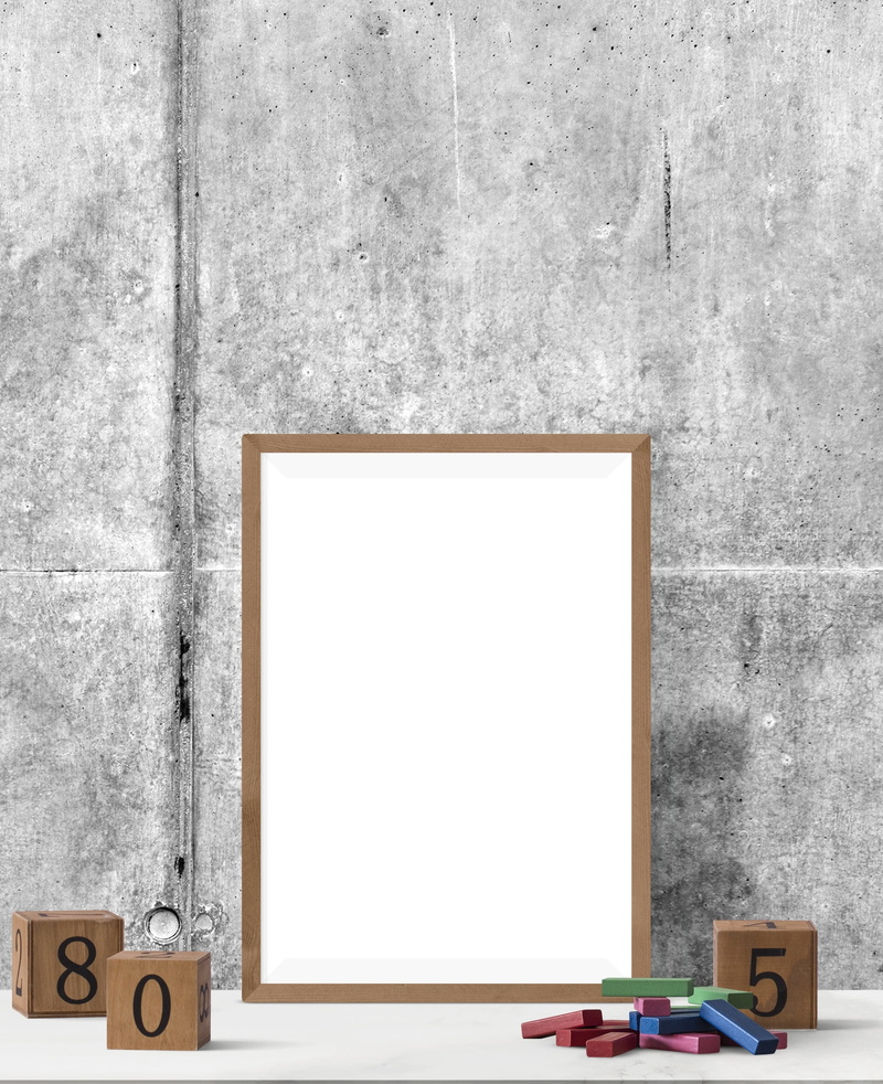 portrait, mockup, table, picture frame, architecture, backgrounds, blank, absence, wood - material, wall - building feature, white color, home improvement