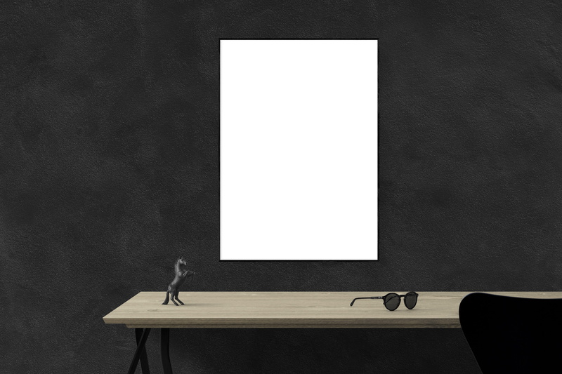 still life, technology, frame, no people, table, wood - material, picture, poster mockup, presentation, horse, 5K, template, paper, photo, chair, white color