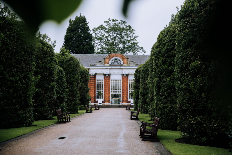 the way forward, uk, orangery, building, bench, united kingdom, park, direction, outdoors, united kindom, green color, kensington palace, building exterior