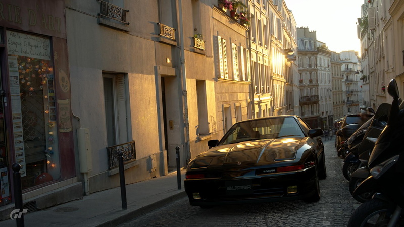 residential district, incidental people, Gran Turismo Sport, land vehicle, mode of transportation, road, car, Gran Turismo, motion, city, 1080P, architecture