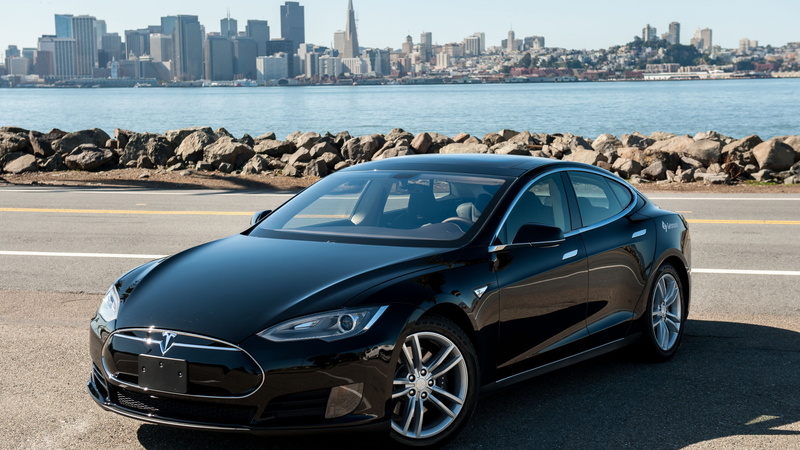 Tesla Model S, electric cars, road, review, front, Tesla Motors, test drive, speed, 4K