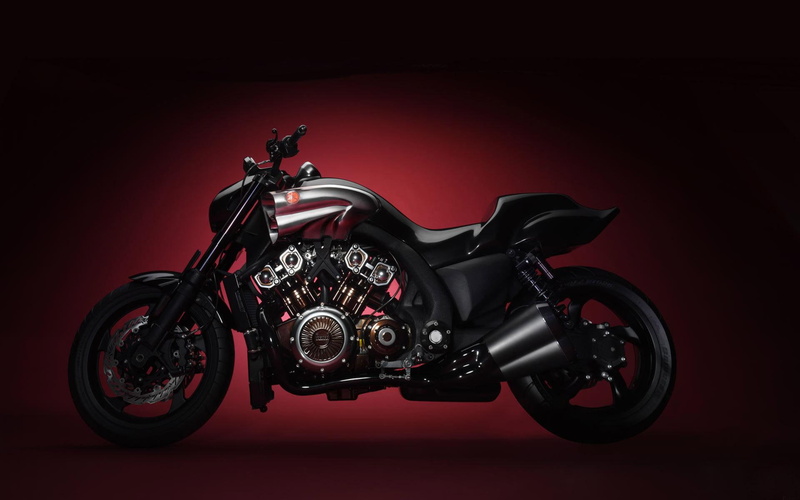 v, 1920x1200, sports, black, motorcycles, yamaha v-max, max, yamaha, bike, 1080P, red