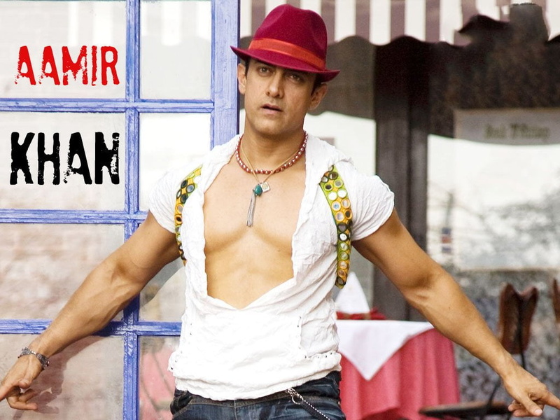 front view, young men, waist up, body, 480P, one person, s, button, day, three quarter length, aamir, shirt, looking at camera, khan, adult, Aamir Khan