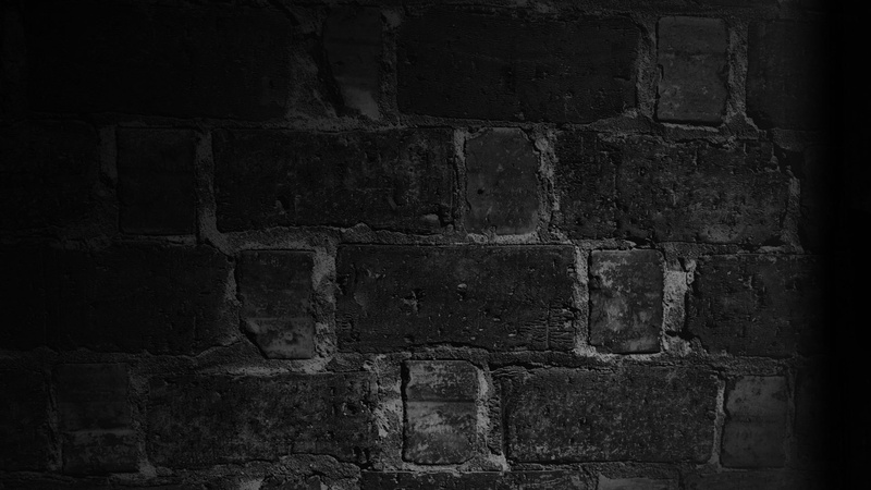 pared, 4K, oscura, ladrillos, textura, abstracto
