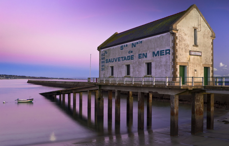 violet, white, 4K, lisse, couché, water, sea, Audierne, atmosphere, Breizh, nature, pier, océan, Mer, night, building, landscape, finistère, France, sunset